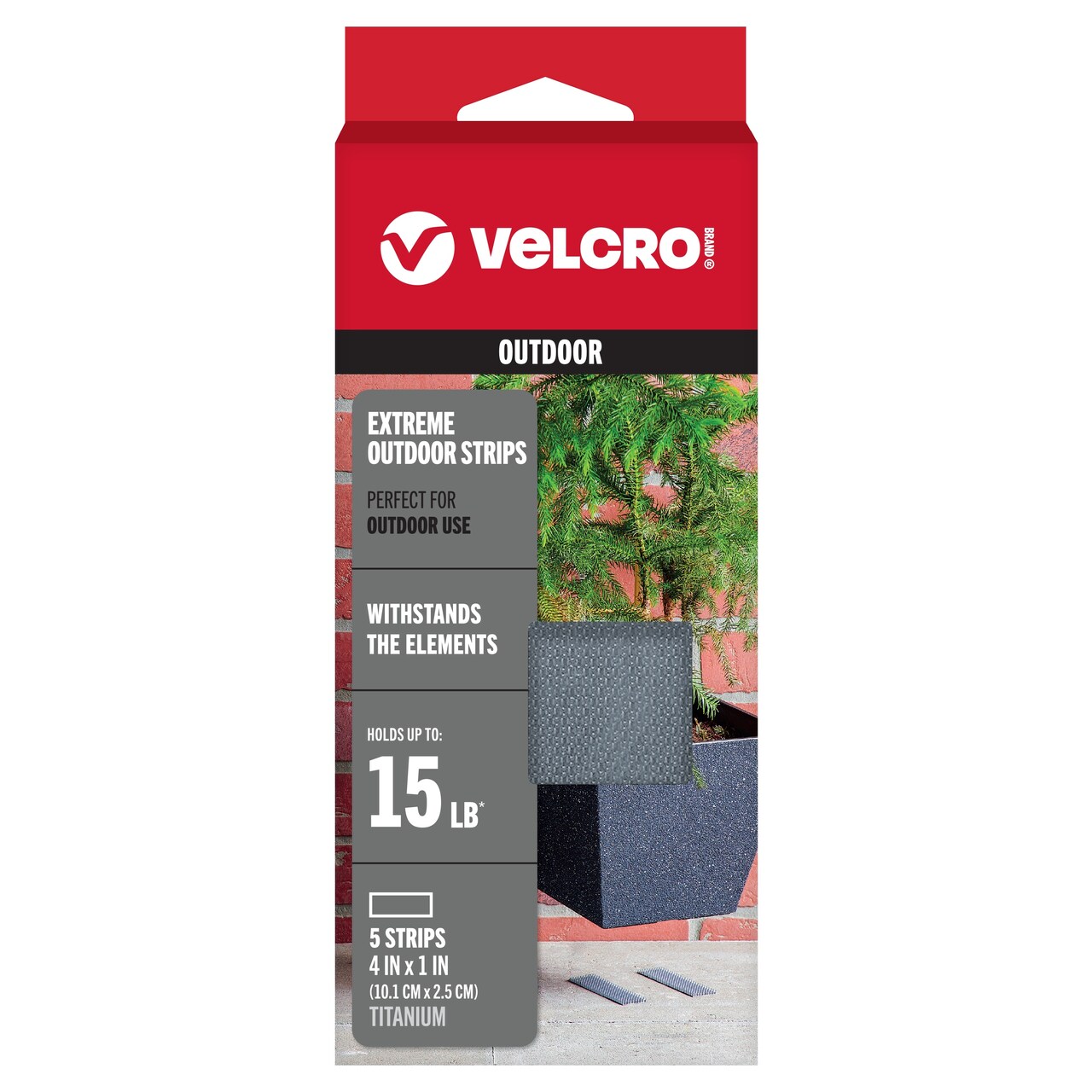 VELCRO(R) Brand Industrial Strength Extreme Fasteners 4"X1"-Titanium